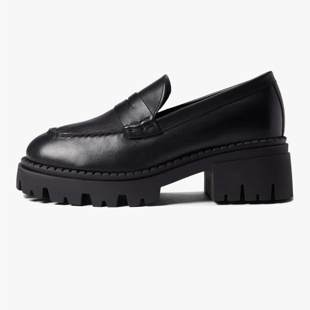 Free People Black Lyra Lug Loafer